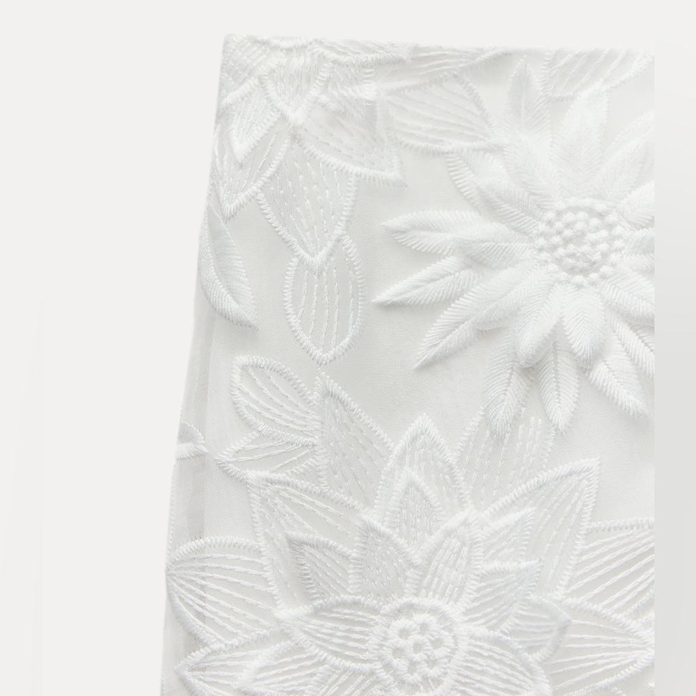 NWT. Zara ZW Collection Embroidered Midi Skirt. Size S. - Picture 9 of 13